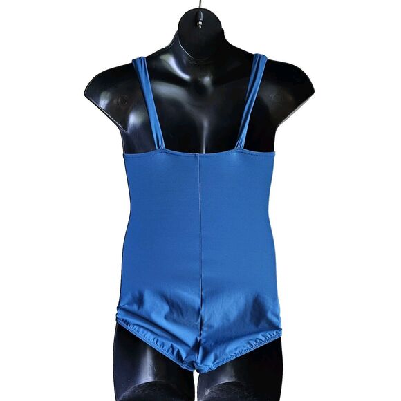 miraclesuit women's Size 10 One-piece swimsuit, Teal Ruched Tummy Control - Picture 4 of 6
